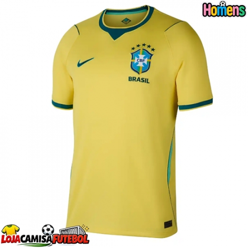 Camisa de Futebol Brasil Equipamento Principal Mundo 2026 Manga Curta